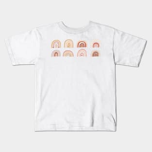 Baby shower hand drawn banner boho design rainbows Kids T-Shirt